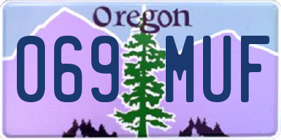 OR license plate 069MUF