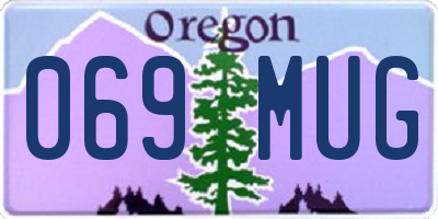 OR license plate 069MUG