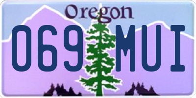 OR license plate 069MUI