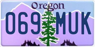 OR license plate 069MUK
