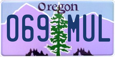 OR license plate 069MUL