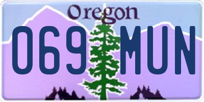 OR license plate 069MUN