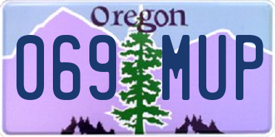 OR license plate 069MUP
