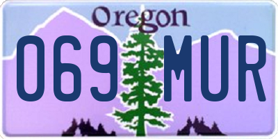 OR license plate 069MUR