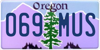 OR license plate 069MUS