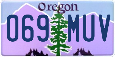 OR license plate 069MUV