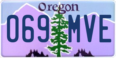 OR license plate 069MVE
