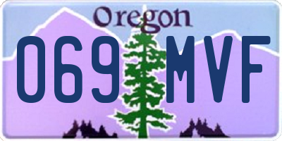 OR license plate 069MVF