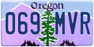 OR license plate 069MVR