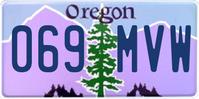 OR license plate 069MVW