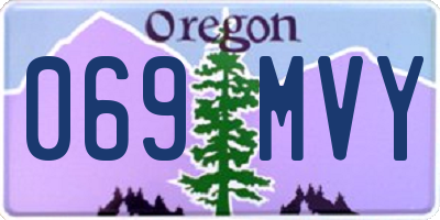 OR license plate 069MVY