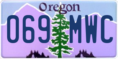 OR license plate 069MWC