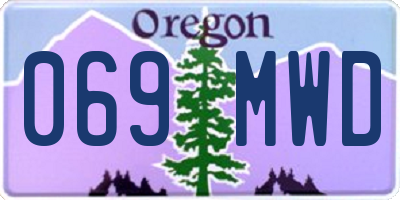 OR license plate 069MWD