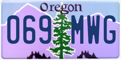 OR license plate 069MWG