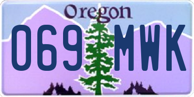 OR license plate 069MWK