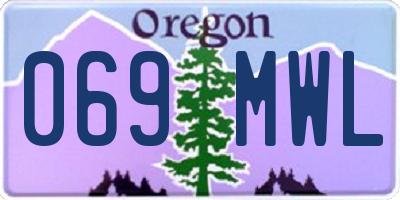 OR license plate 069MWL