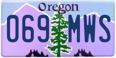 OR license plate 069MWS
