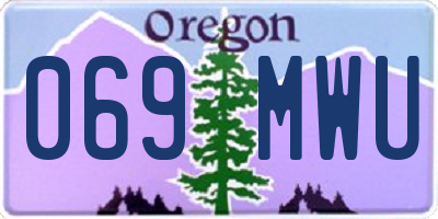 OR license plate 069MWU