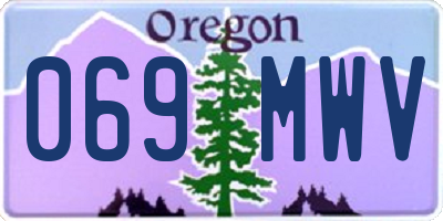 OR license plate 069MWV