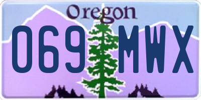 OR license plate 069MWX