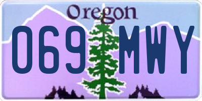 OR license plate 069MWY