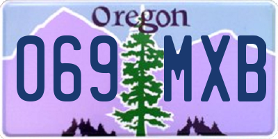 OR license plate 069MXB