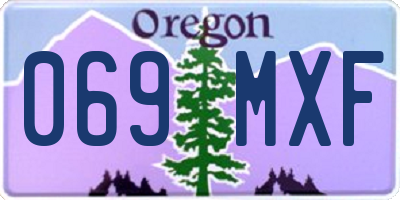 OR license plate 069MXF