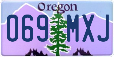 OR license plate 069MXJ