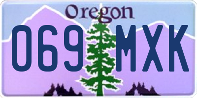 OR license plate 069MXK