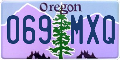 OR license plate 069MXQ