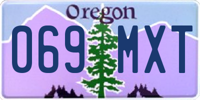 OR license plate 069MXT