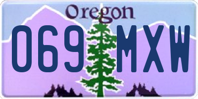 OR license plate 069MXW