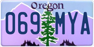 OR license plate 069MYA