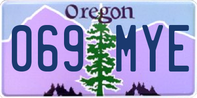 OR license plate 069MYE
