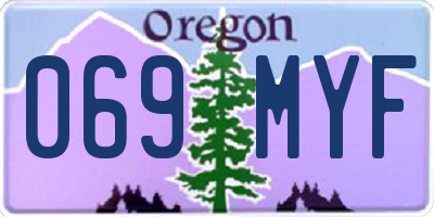 OR license plate 069MYF