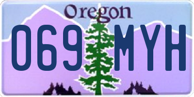 OR license plate 069MYH
