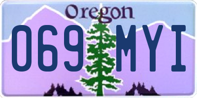 OR license plate 069MYI