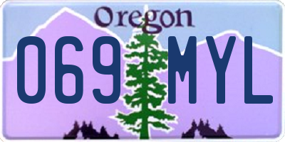 OR license plate 069MYL
