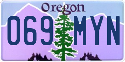 OR license plate 069MYN