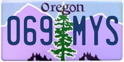 OR license plate 069MYS