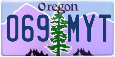 OR license plate 069MYT