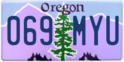 OR license plate 069MYU