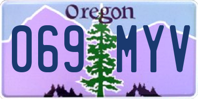 OR license plate 069MYV