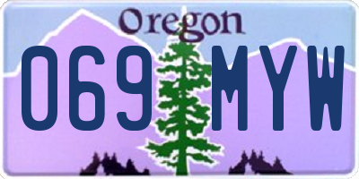 OR license plate 069MYW