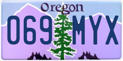 OR license plate 069MYX
