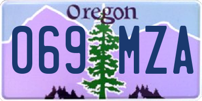 OR license plate 069MZA