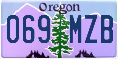 OR license plate 069MZB