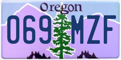 OR license plate 069MZF