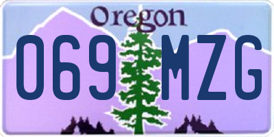 OR license plate 069MZG