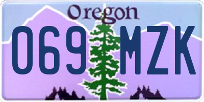 OR license plate 069MZK